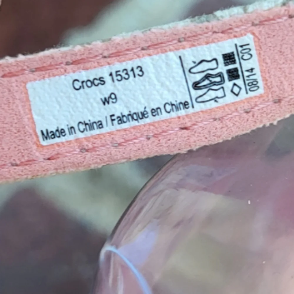 Crocs Leigh Wedge Platform Wedge Stucco Tumbleweed Peach Tan Sandal Shoe Women 9 - Picture 7 of 8